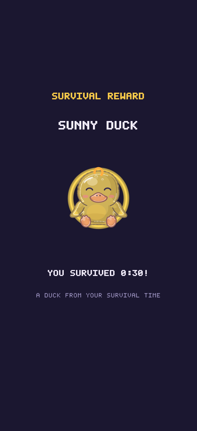 Sunny Duck, a golden translucent duck squishy surrounded by glowing rings.